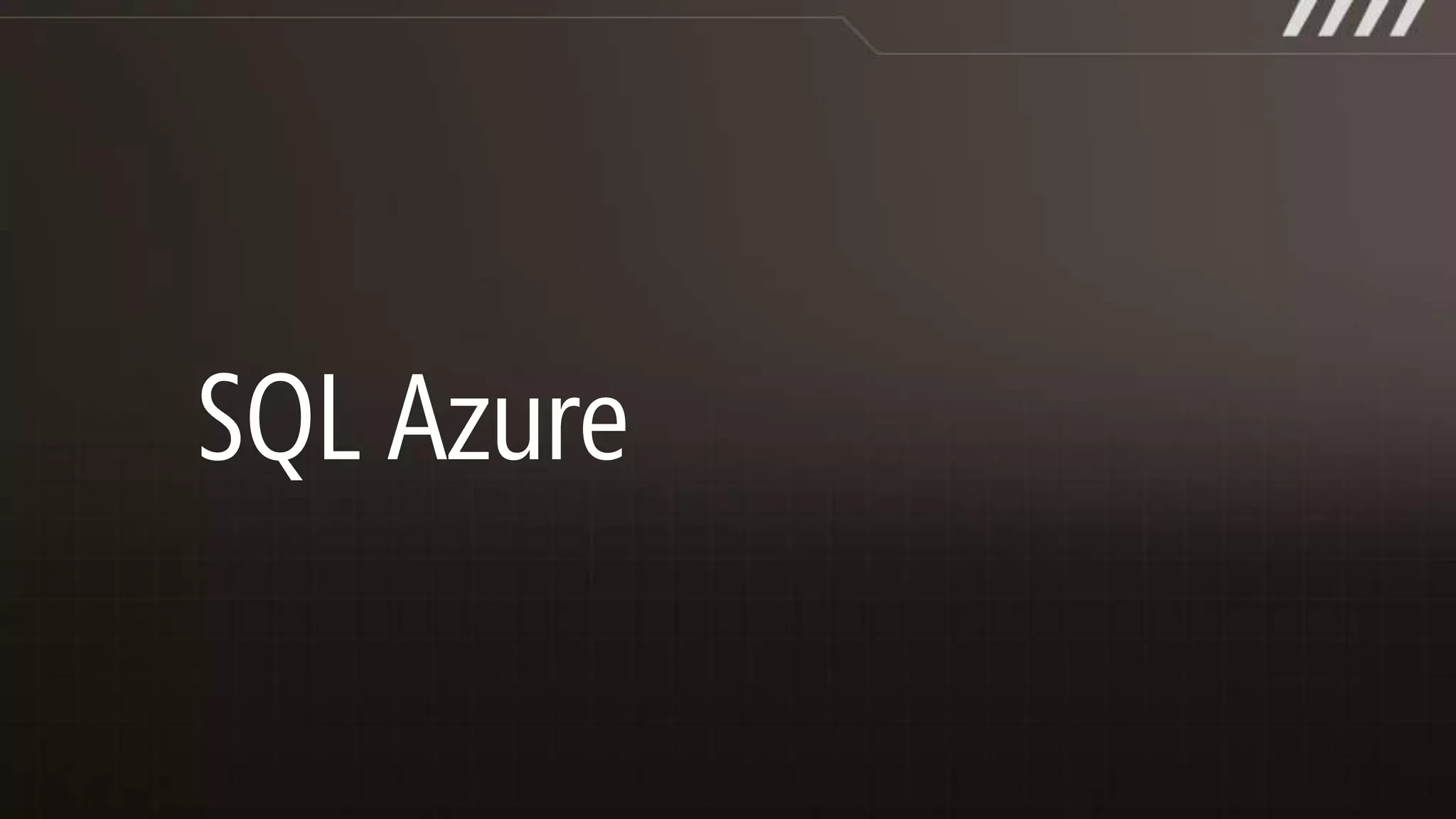 The Windows Azure Platform