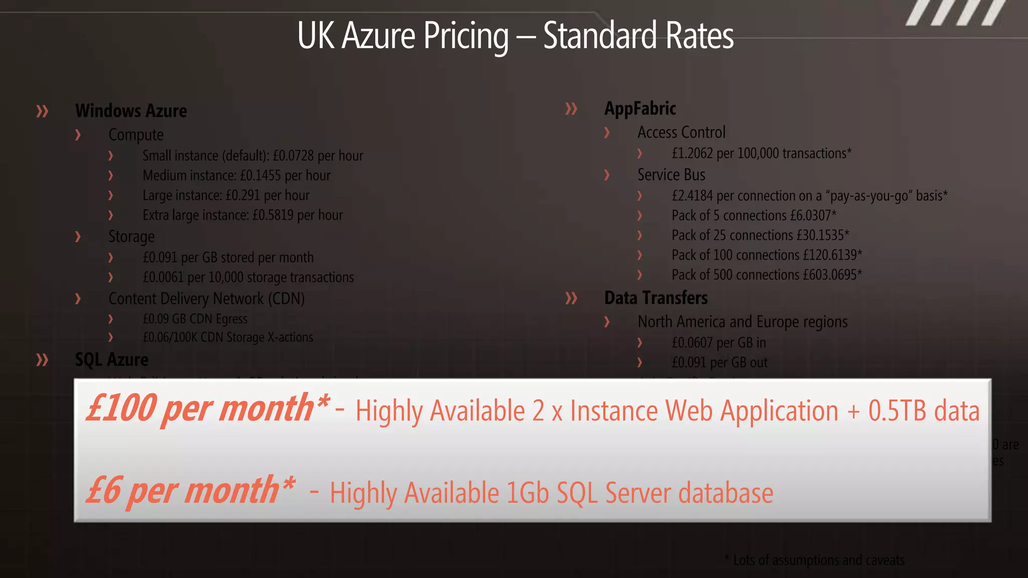 Windows Azure QueuesProvide reliable storage and delivery of messagesMax size of message 8 KbStore URI to blog / table for larger dataMessages must explicitly be deletedSet message expiration timeoutMessage de-queue count for poison messages Input Queue (Work Items)QueueWorker RoleWeb RoleWorker RoleWeb RoleWorker RoleWeb RoleWorker Role