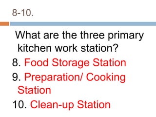 Kitchen Basic Questions Understanding the basic kitchen layout | PPTX