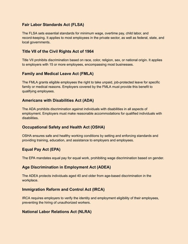 Understanding The Basics A Guide To Employment Law For Employers Pdf