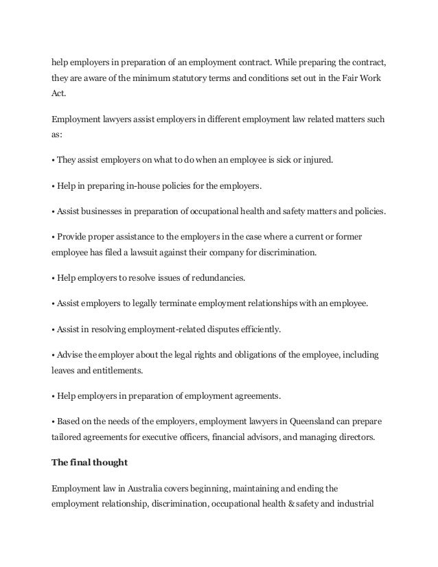 Understanding the benefits of hiring employment lawyers in queensland