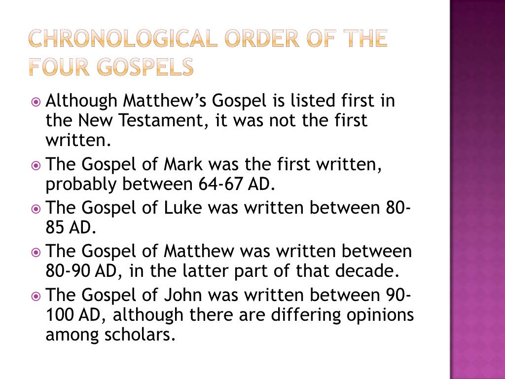 Understanding The Bible Part Six The Synoptic Gospels And The Gos…