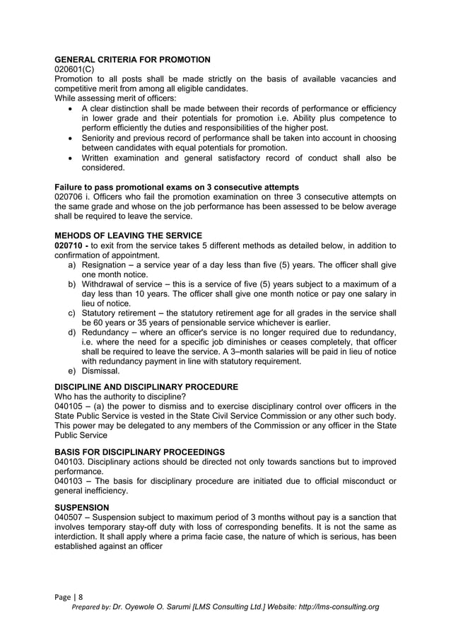 Understanding the civil service rules & its components