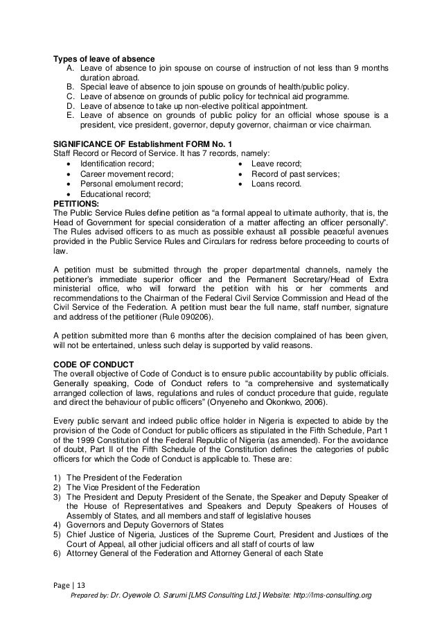 Understanding the civil service rules & its components