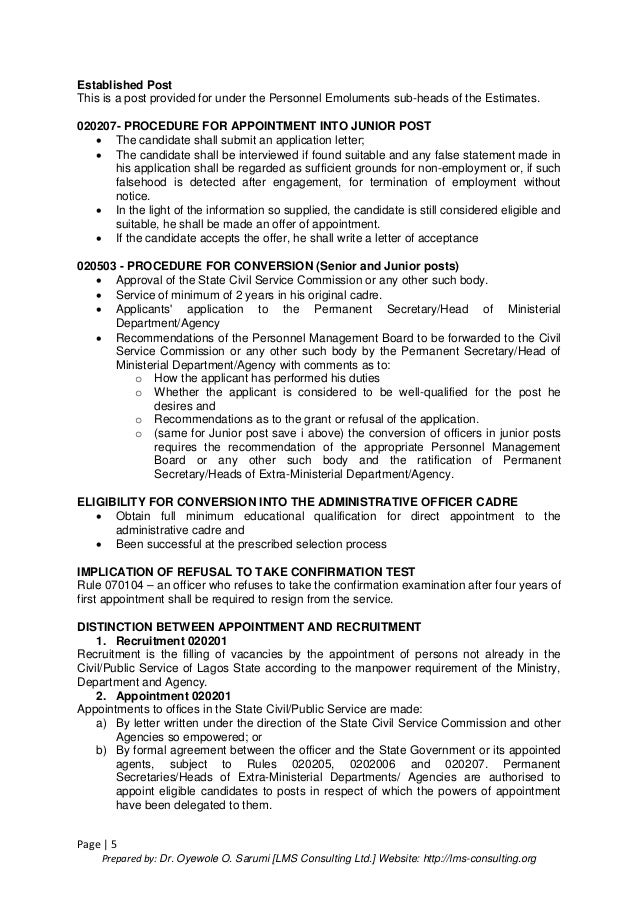 Understanding the civil service rules & its components