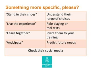 Understanding Client Perspective Understanding the client's perspective | PPTX