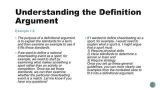 Understanding the Definition Argument Examples and Sample Thesis