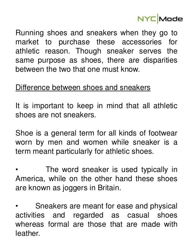 Understanding The Difference Between Shoes And Sneakers Understanding The Difference Between Shoes And Sneakers