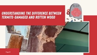 Understanding the Difference between
Termite-Damaged and Rotten Wood
Page 01
 