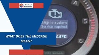 WHAT DOES THE MESSAGE
MEAN?
 