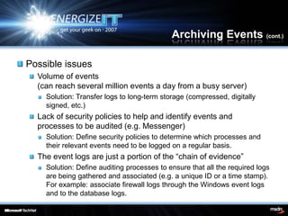 Understanding the Event Log | PDF