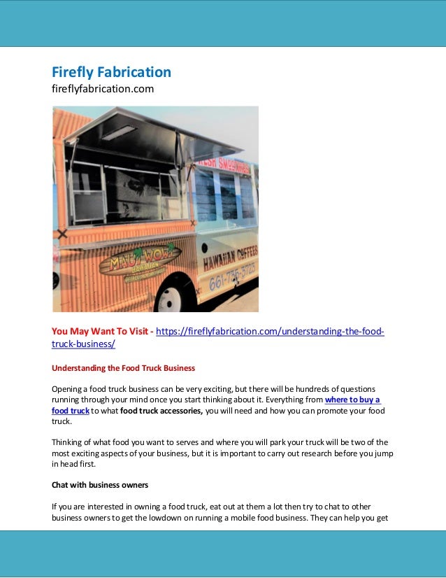 Understanding the food truck business