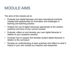 Understanding The Impact of Teaching Digital Literacies and Open ...