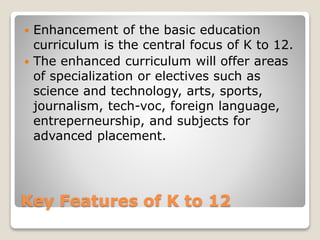 Understanding the k 12 basic education program updated | PPTX