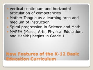 Understanding the k 12 basic education program updated | PPTX