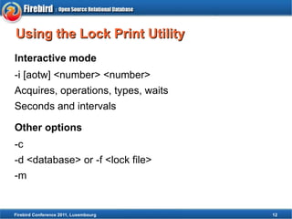 Understanding the lock manager internals with the fb lock print utility ...