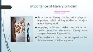 elements of literary criticism