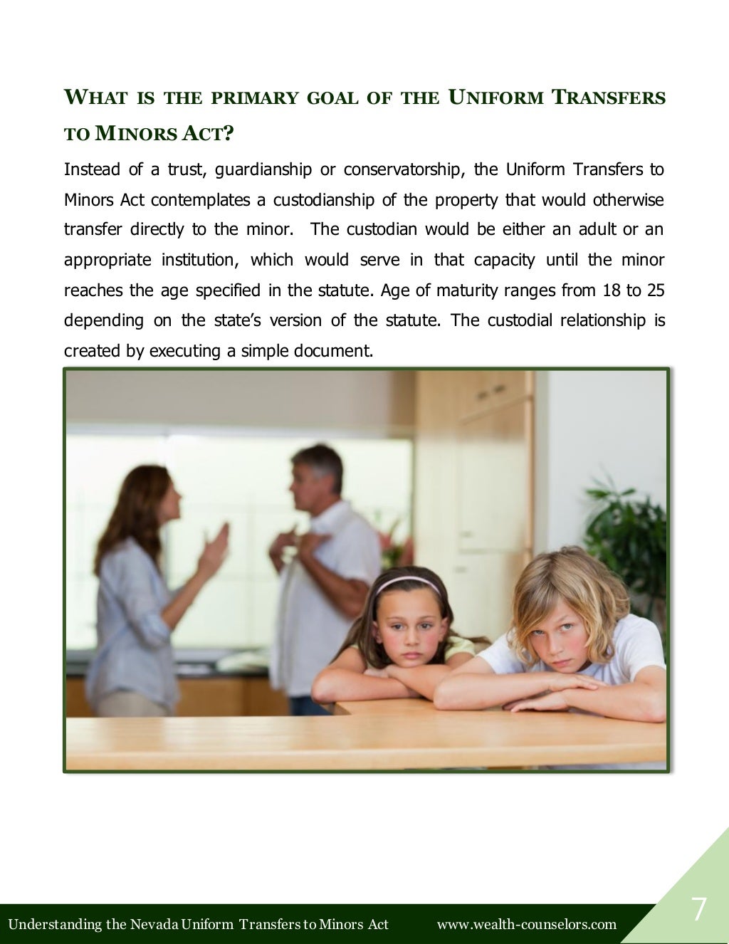 Understanding the Nevada Uniform Transfers to Minors Act 