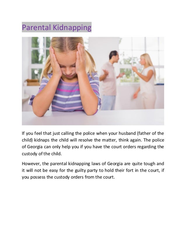 Understanding the parental kidnapping laws