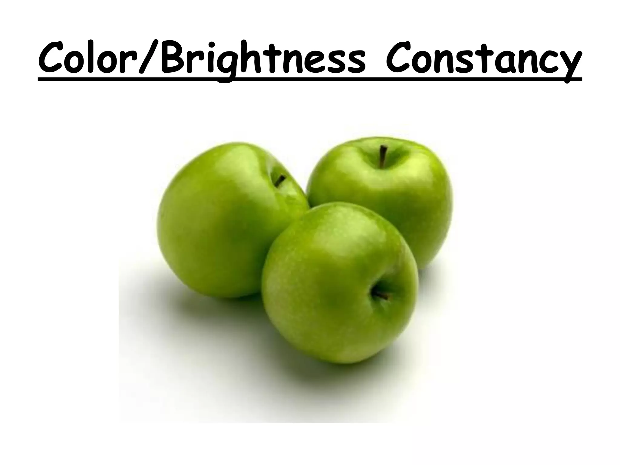 Color/Brightness Constancy
 