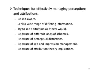 Understanding the perception and its role in successful management of organization