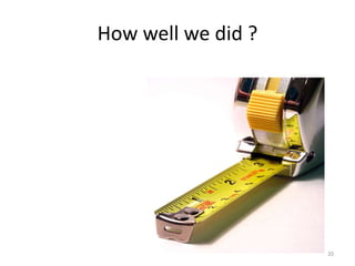 How well we did ?
20
 