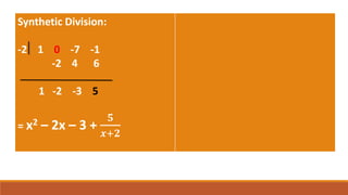 Understanding  the remainder theorem