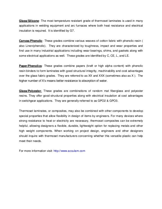 Understanding Thermoset Composites