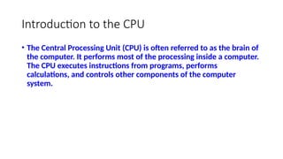 Understanding the Role of the CPU in Executing.pptx