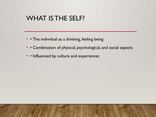 Understanding the Self A Foundation for Personal Growth and Identity | PPTX