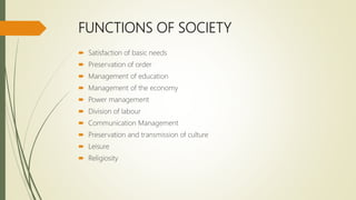 Understanding the society | PPTX