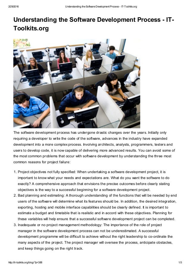 Understanding the software development process it-toolkits