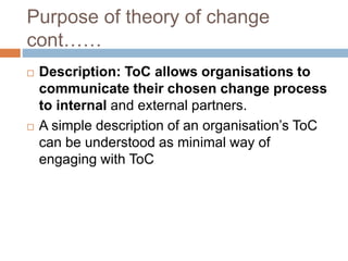 Understanding the theory of change | PPTX