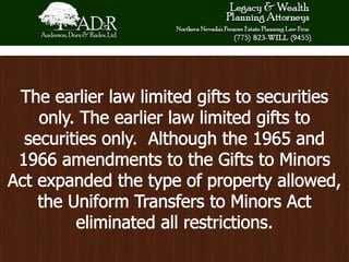 Understanding the Uniform Transfers to Minors Act