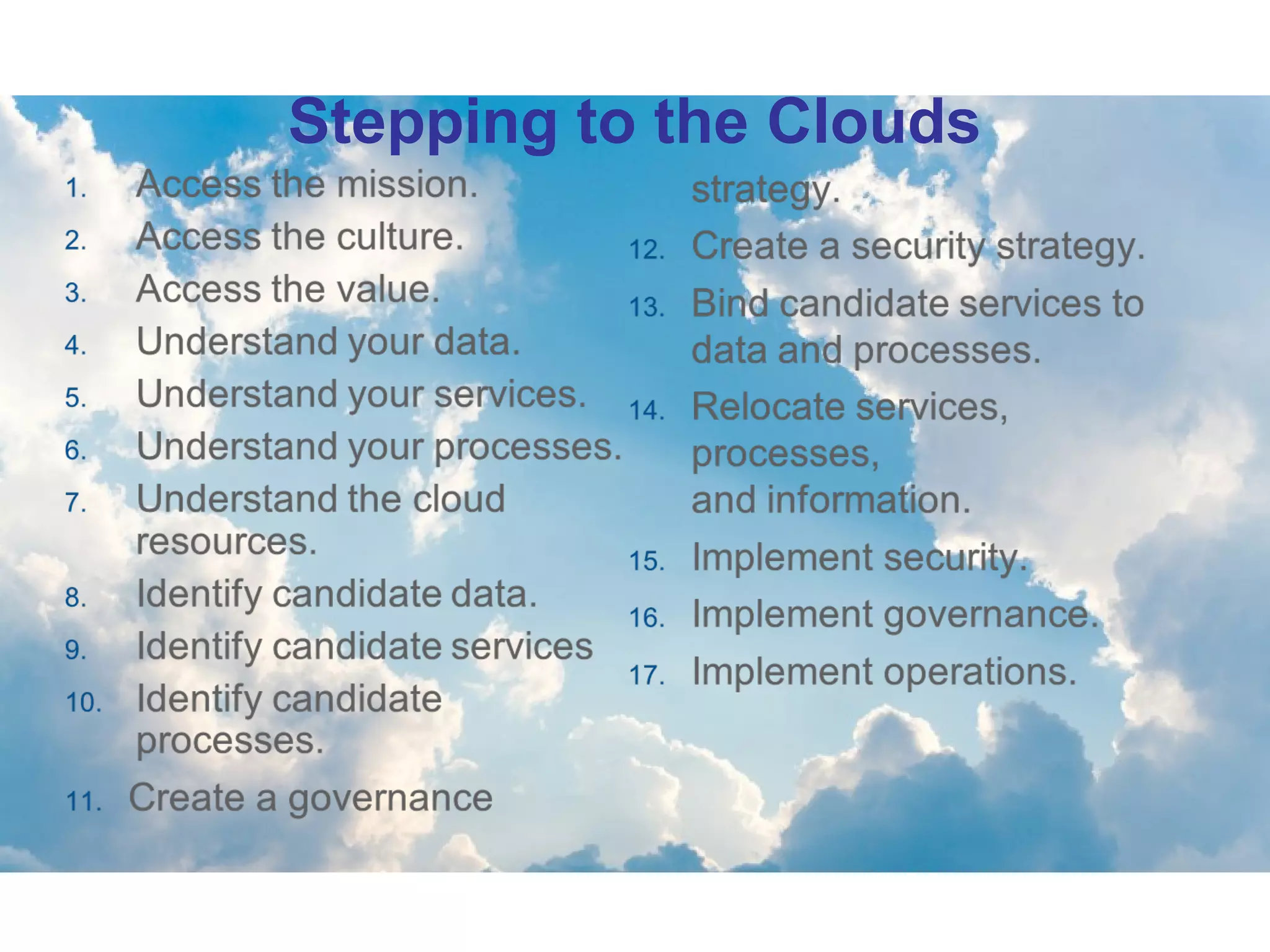 Stepping to the Clouds
 