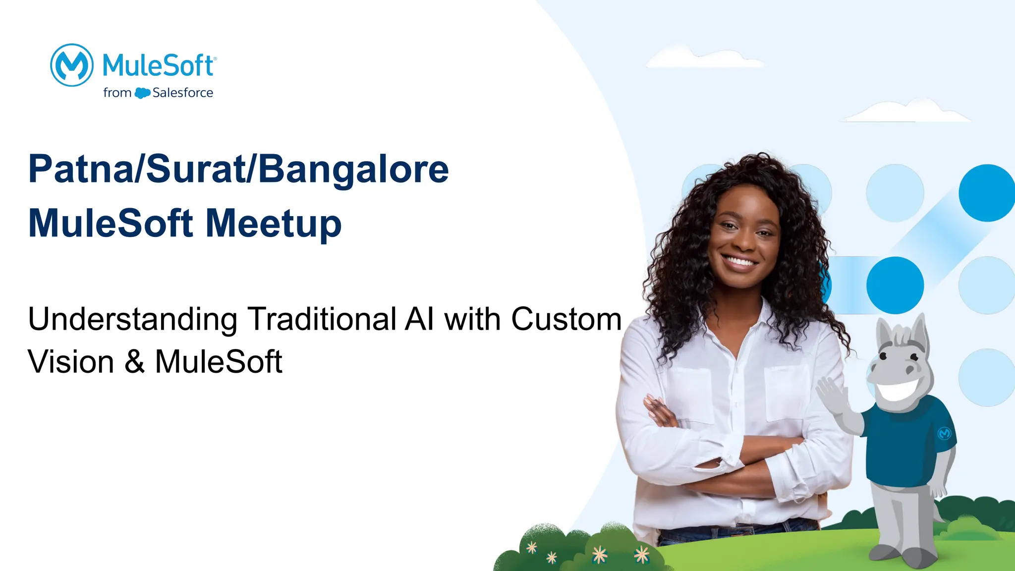 Patna/Surat/Bangalore
MuleSoft Meetup
Understanding Traditional AI with Custom
Vision & MuleSoft