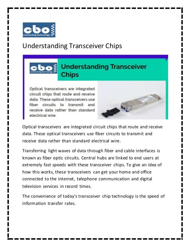 Understanding transceiver chips