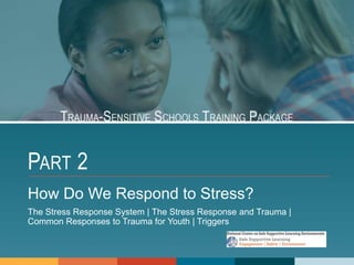 PART 2
How Do We Respond to Stress?
The Stress Response System | The Stress Response and Trauma |
Common Responses to Trauma for Youth | Triggers
 