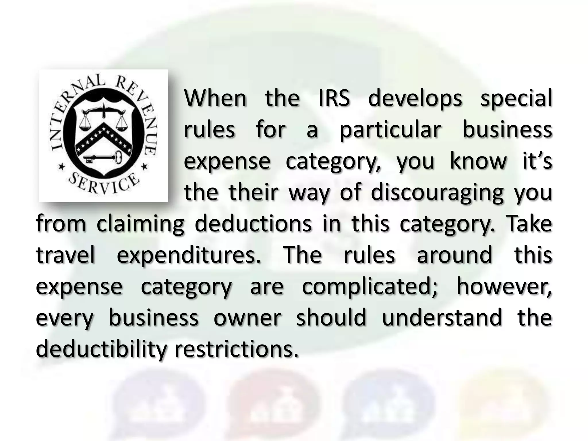 Understanding travel tax deduction rules(finished) PPT Free Download