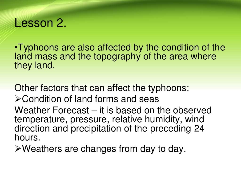 Understanding typhoons