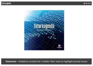 Outcomes - Vodafone curated the ‘mobile’ filter view to highlight pivotal issues
 