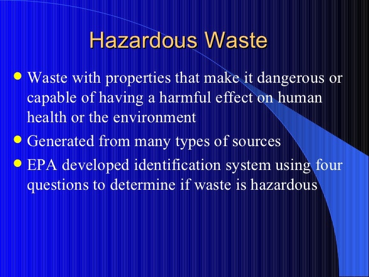 Understanding universal & hazardous waste