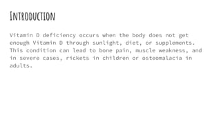 Understanding Vitamin D Deficiency and Its Growing Impact | PDF