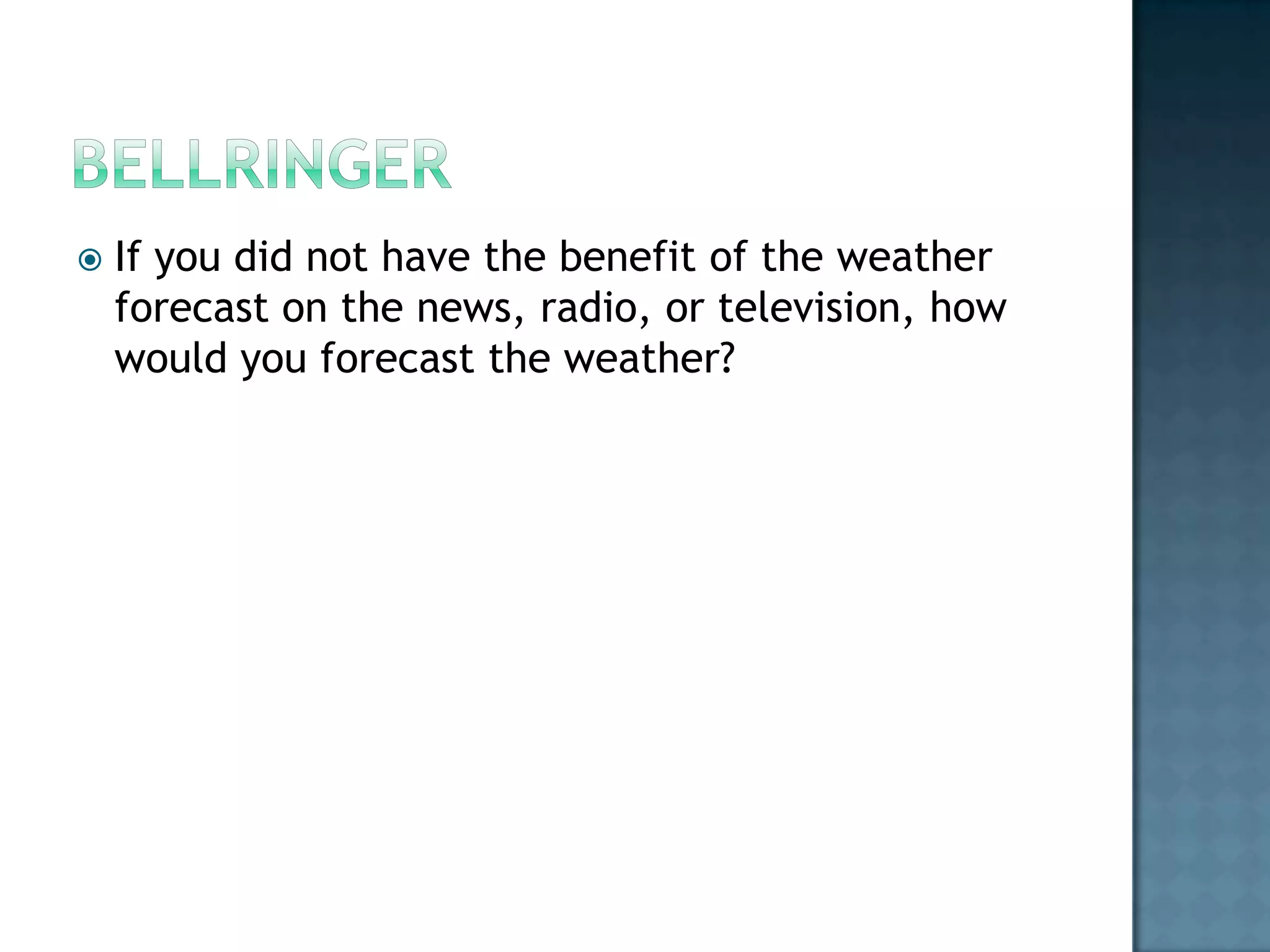 Understanding Weather