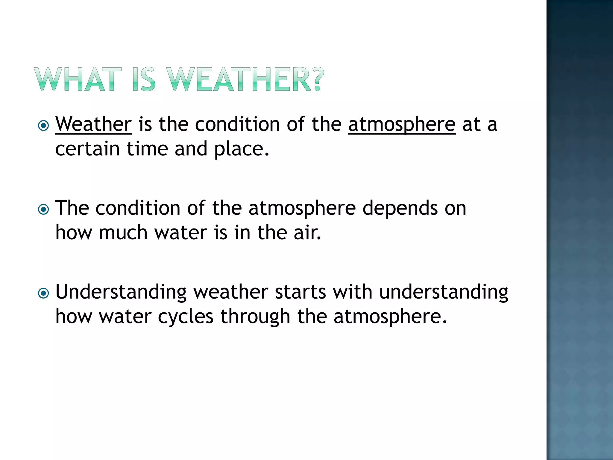 Understanding Weather