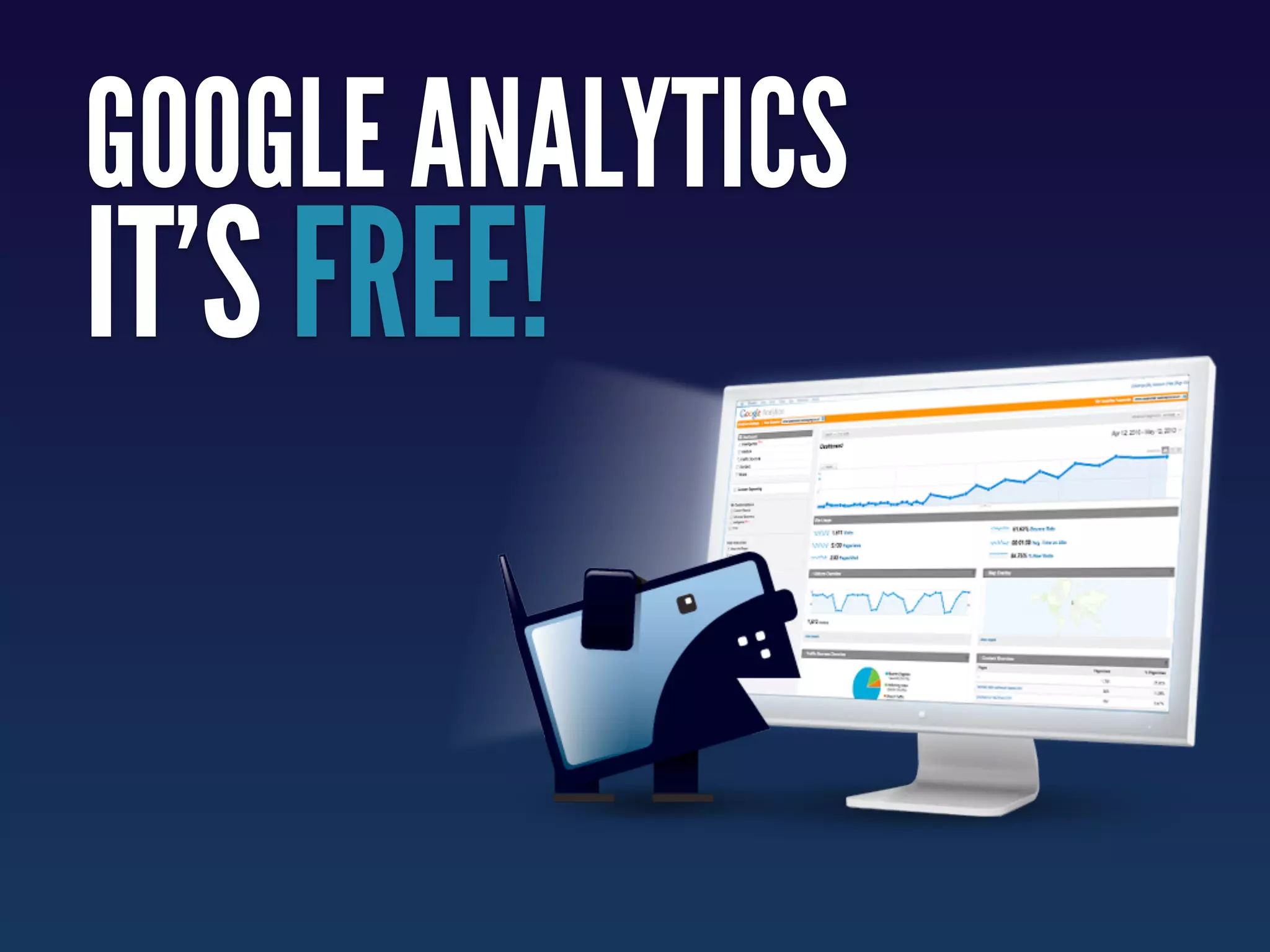 GOOGLE ANALYTICS
IT’S FREE!
 