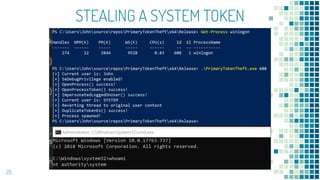 STEALING A SYSTEM TOKEN
29
 