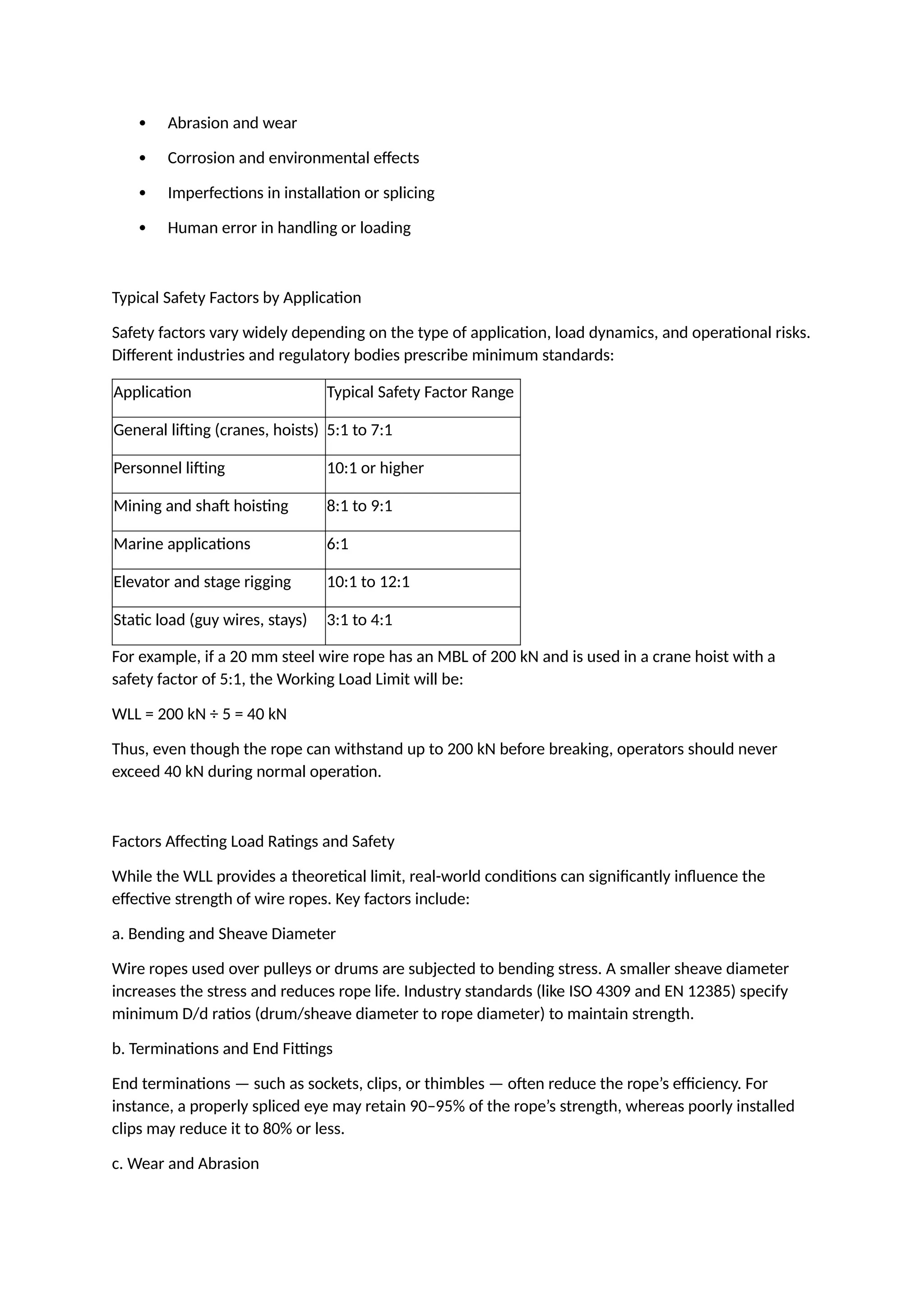 Understanding Steel Wire Rope Load Ratings and Safety Factors | DOCX