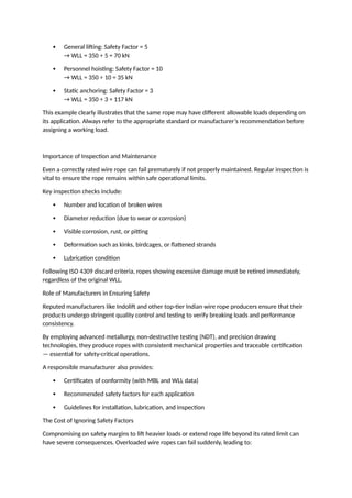 Understanding Steel Wire Rope Load Ratings and Safety Factors | DOCX