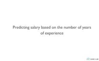 Predicting salary based on the number of years
of experience
 
